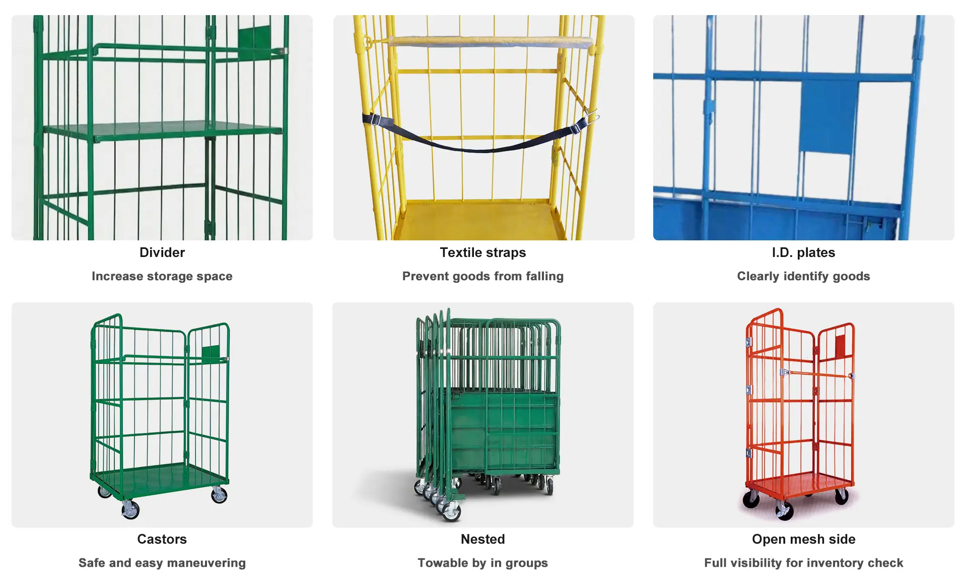 -Details roll container cage -Details roll container cage